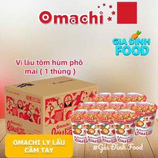 [THÙNG x24 Ly] Mì Omachi trộn lẩu cầm tay hương vị lẩu tôm hùm phô mai ly x 81g