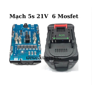 Mạch pin chân Makita 18650 5S 21V bo mạch lớn 6MOS, kiểm soát nhiệt độ, có cảm biến quá dòng