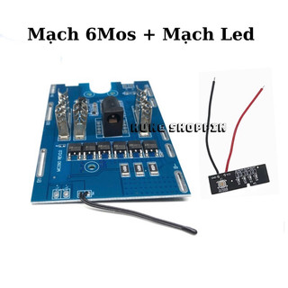 Mạch pin chân Makita 18650 5S 21V bo mạch lớn 6MOS, kiểm soát nhiệt độ, có cảm biến quá dòng