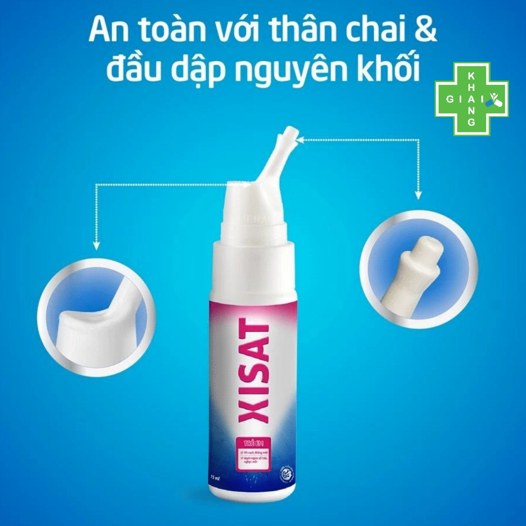 Xịt mũi nước biển sâu XISAT HỒNG dành cho trẻ em. Giúp vệ sinh mũi, ngừa sổ mũi, ngạt mũi và viêm xoang (Chai 75ml)