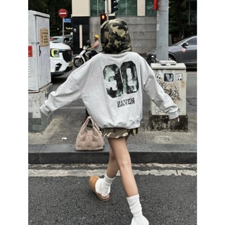 Áo Hoodies Zip , Áo Khoác Nỉ  Cotton From Boxy From Rộng in số 90 phối nón camo rằn ri Haven Studio chất nỉ cua dày dặn