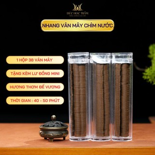 Nhang Vân Mây Tự Nhiên Chìm Nước - Phân Khúc Cao Cấp - 1 hộp 38 Vân - Tặng Lư Mini- Trầm Hương Yên Lộc