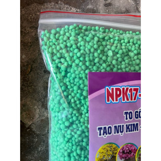 NPK 17-17-17 + TE gói 1kg, siêu nở gốc mai, phì gốc mai và cây kiểng