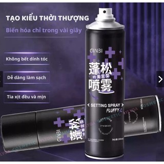 Gôm Xịt Tóc Mềm GINBI 200ml – Keo Xịt Tóc Giữ Nếp Chắc,Xịt Phồng Tóc Bồng Bềnh Tự Nhiên & Mềm Mượt