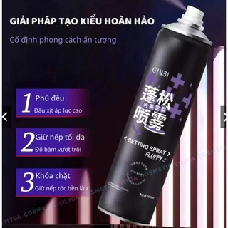 Gôm Xịt Tóc Mềm GINBI 200ml – Keo Xịt Tóc Giữ Nếp Chắc,Xịt Phồng Tóc Bồng Bềnh Tự Nhiên & Mềm Mượt