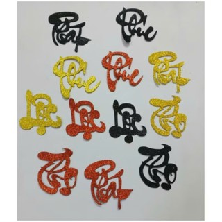 [Giá Sỉ] SET 10 CHỮ XỐP KIM TUYẾN TẾT, XUÂN, PHÁT, TÀI, PHÚC , LỘC ,THỌ TRANG TRÍ TẾT KÈM KEO DÁN MẶT SAU