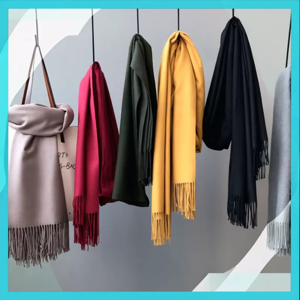 Khăn Choàng Cổ Nữ Cashmere chất vải Len mềm mịn hàng Quảng Châu