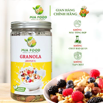 Ngũ Cốc Granola Ăn Kiêng Cao Cấp MIA FOOD – Buffet 12 Loại Hạt & Trái Cây Sấy, Ăn Sáng Healthy...