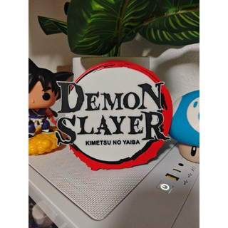 Logo Kimetsu No Yaiba in 3D Tramg trí góc học tập 14x13x2 Cm