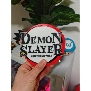 Logo Kimetsu No Yaiba in 3D Tramg trí góc học tập 14x13x2 Cm