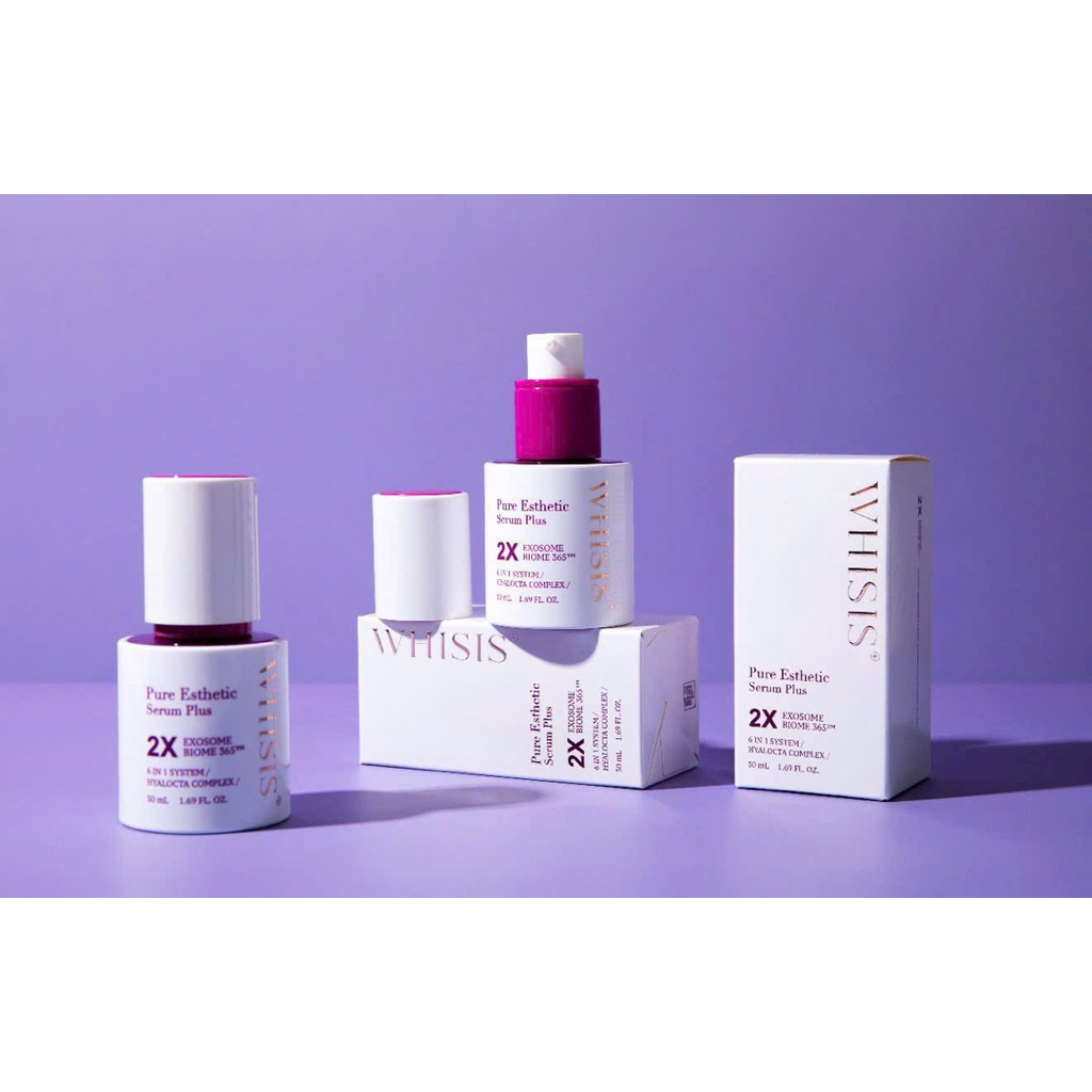 Whisis Pure Esthetic Serum Plus Tinh chất dưỡng sáng và phục hồi làn da ( Exosome Biome 365™) 50ml