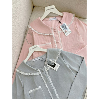 𝗛𝗮̀𝗻𝗴 𝗰𝗵𝗶́𝗻𝗵 𝗵𝗮̃𝗻𝗴 Bộ Đồ Ngủ Pyjama nữ Gigi phối ren xinh xắn from rộng - O.N WORKSHOP