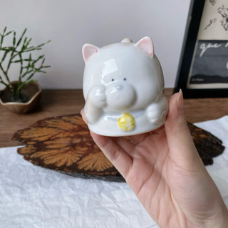 Tượng Mèo Dễ Thương Decor Trang Trí - Gốm Nhật 2hand