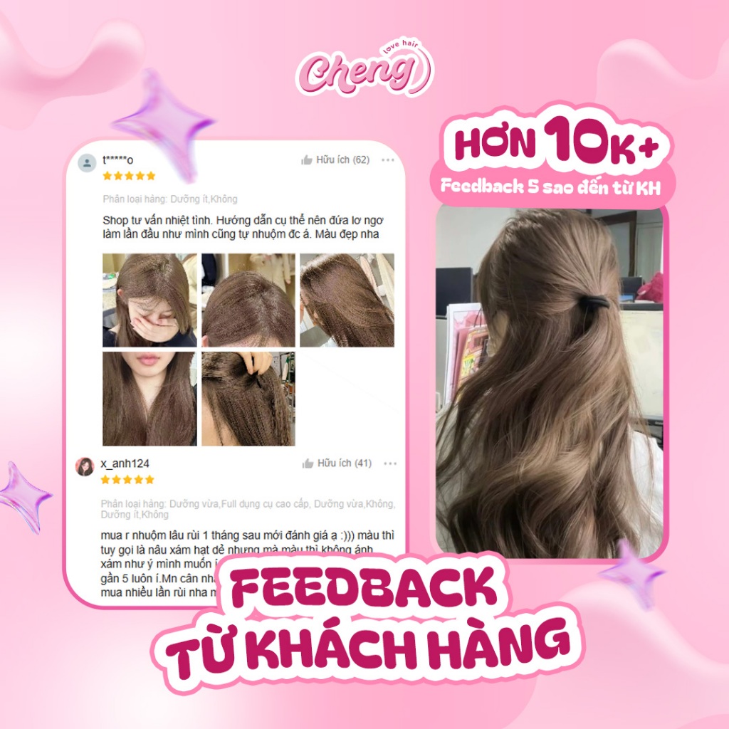 Thuốc Nhuộm Tóc Màu NÂU XÁM HẠT DẺ Không Tẩy | Chenglovehair, Chenglovehairs