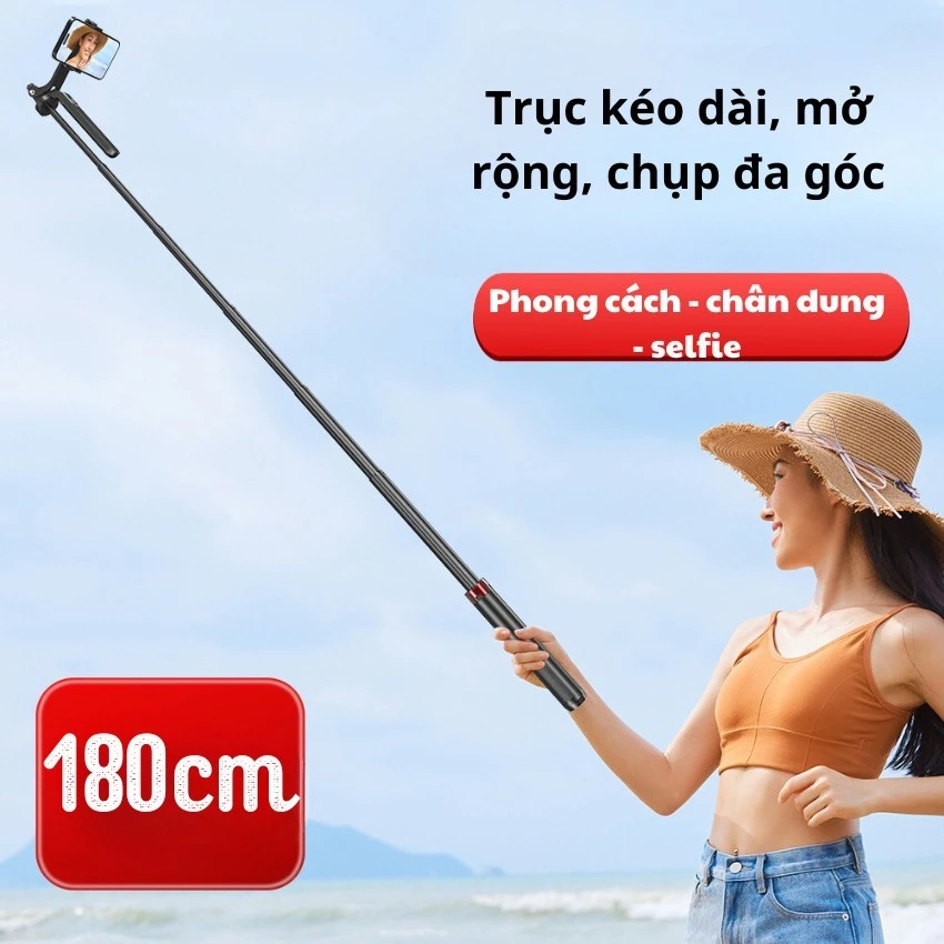 (Tặng Remote) Gậy chụp ảnh Selfie 4 chân A14 1M8 điều khiển từ xa có phân loại đèn trợ sáng Tripod chụp ảnh SP99