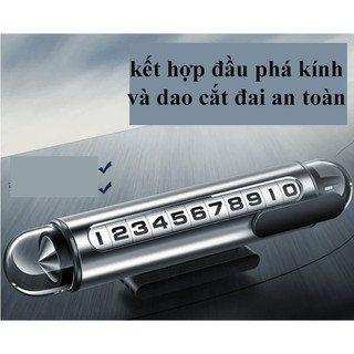 Bảng số điện thoại ô tô đa năng + búa thoát hiểm