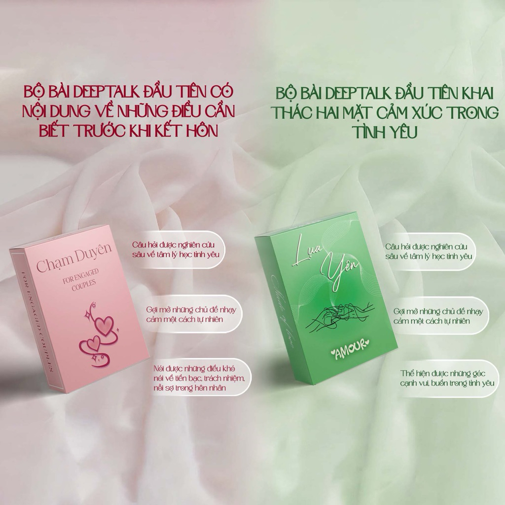Quà Valentine Bộ bài tình yêu Lụa yên, Chạm duyên Bài tình yêu giúp chạm vào thế giới nội tâm cả hai