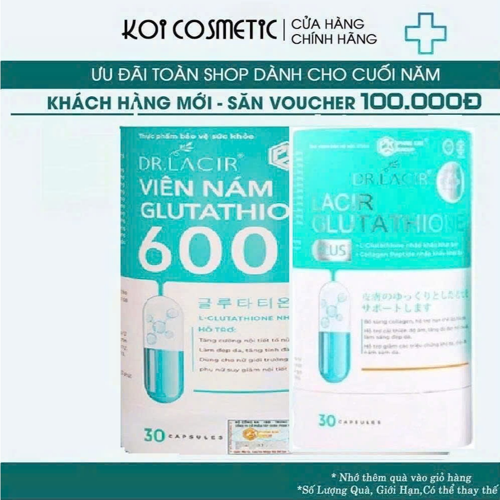 Tng VitaminC)Glutathione 600, PLUS Dr.Lacir - 30 Vin | Shopee Vit Nam