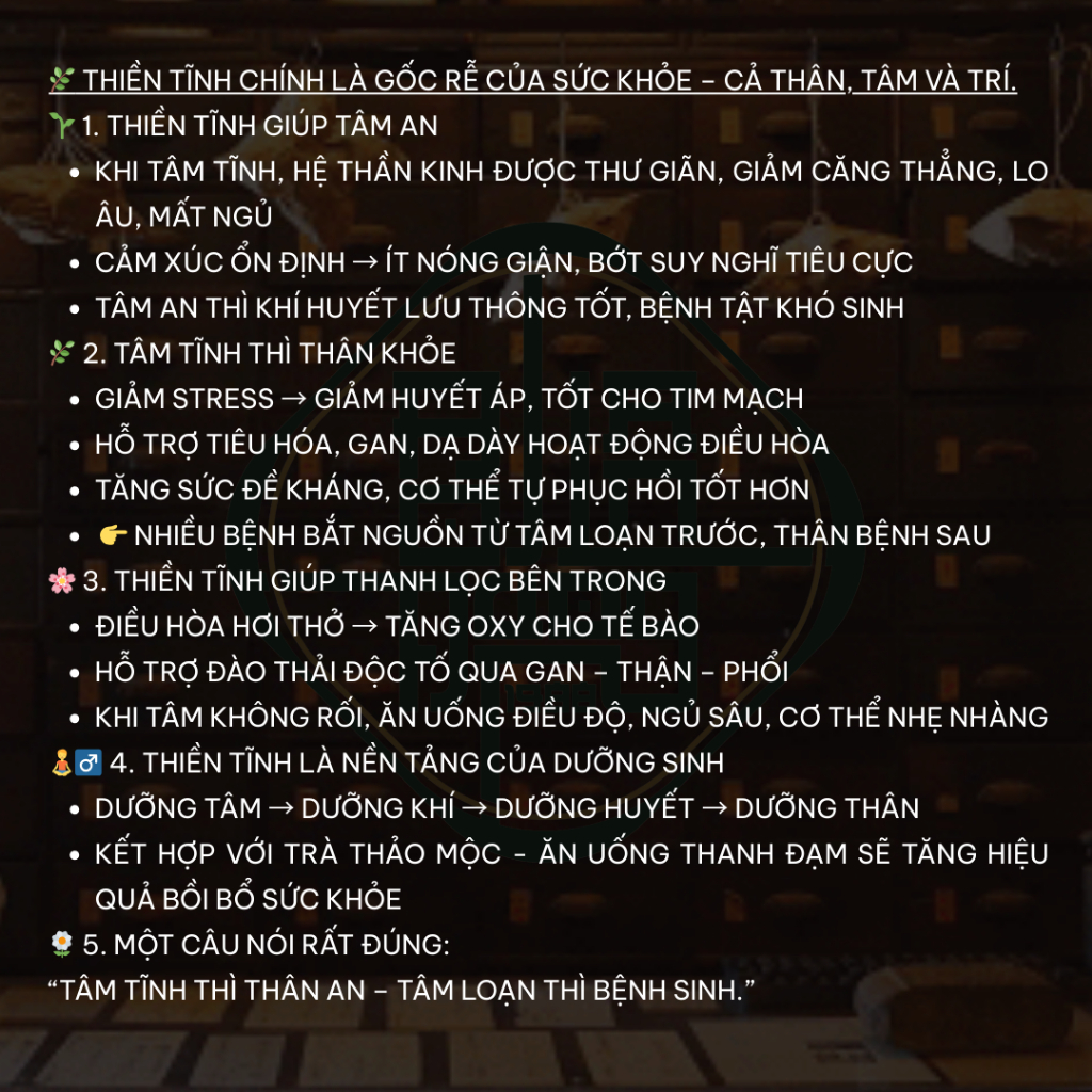 "Quà tặng" Trà thiền, thải độc, an thần giảm stress - Bội Lan Đường - Túi 30 lọc