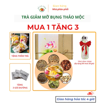 Mua 1 tặng 3 - Trà giảm mỡ bụng thảo mộc dogiafarm - Giảm cân - Giảm mỡ bụng, tan mỡ - Set 10 gói, 20 gói, 30 gói
