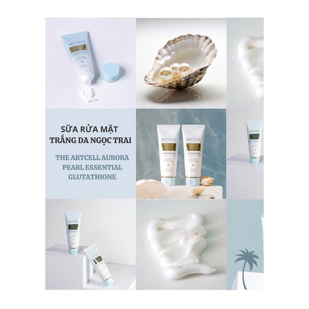 SỮA RỬA MẶT TRẮNG DA  THE ARTCELL AURORA PEARL ESSENTIAL GLUTATHIONE 100ML