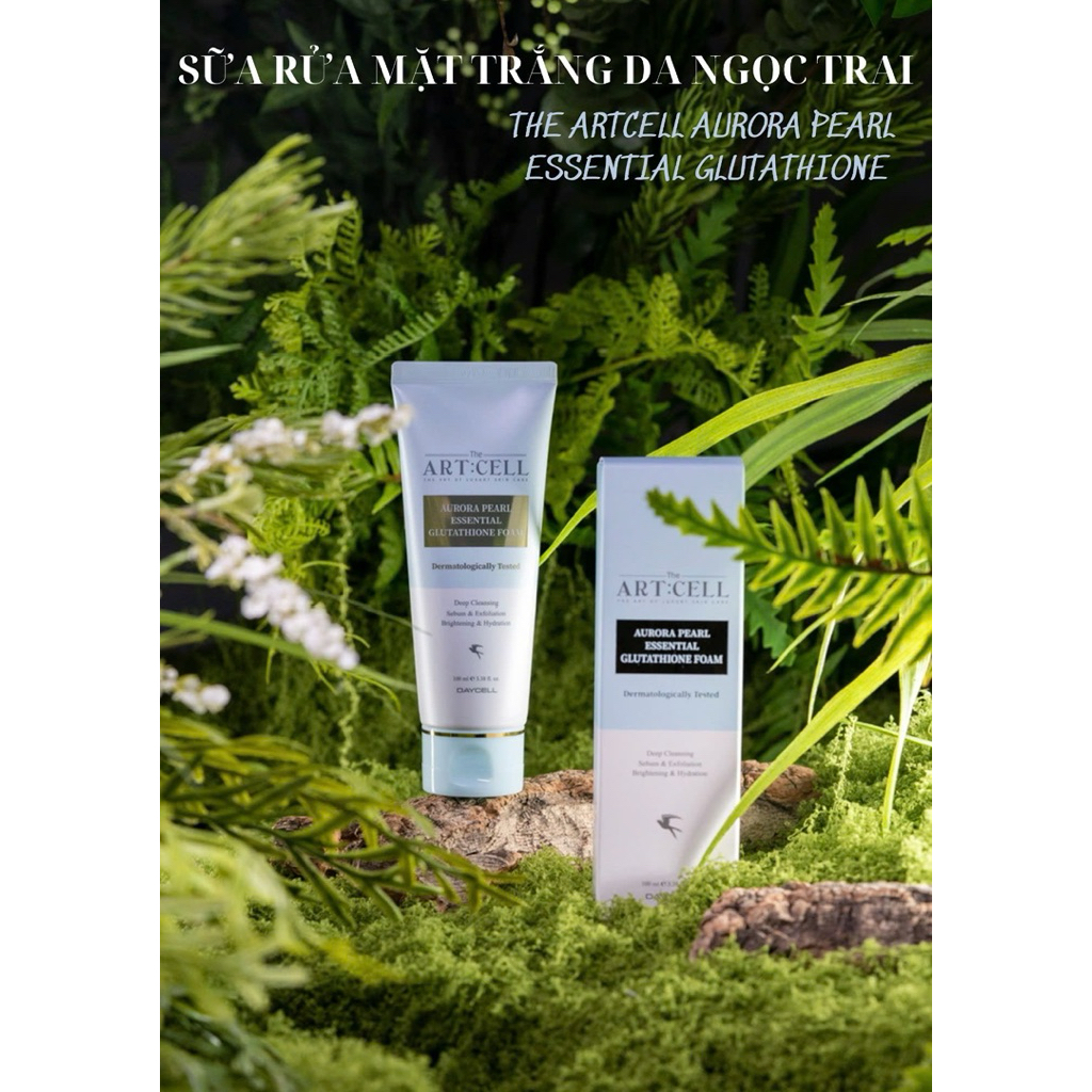 SỮA RỬA MẶT TRẮNG DA  THE ARTCELL AURORA PEARL ESSENTIAL GLUTATHIONE 100ML