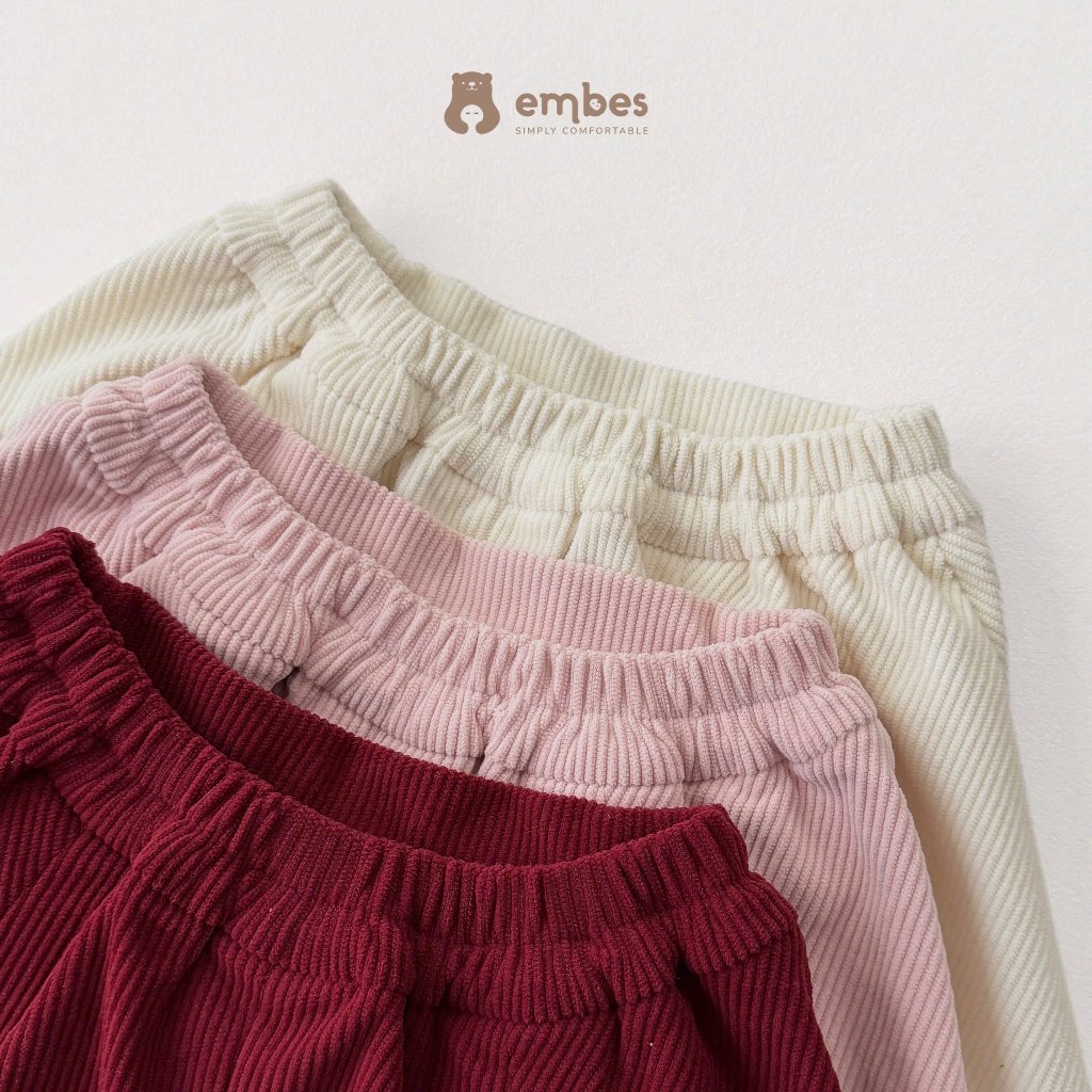 Chân Váy Bé Gái Embes, Chân Váy Xếp Ly Dáng Váy Tennis Chất Nhung Tăm Dày Dặn Cho Bé Gái Từ 8-18Kg