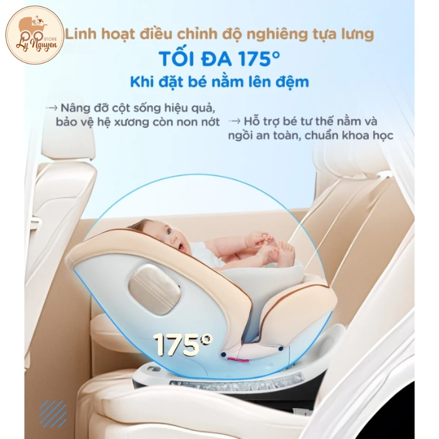 [Ly Nguyễn Store] Ghế ngồi ô tô cho bé CHILUX X86 từ sơ sinh đến 12 tuổi