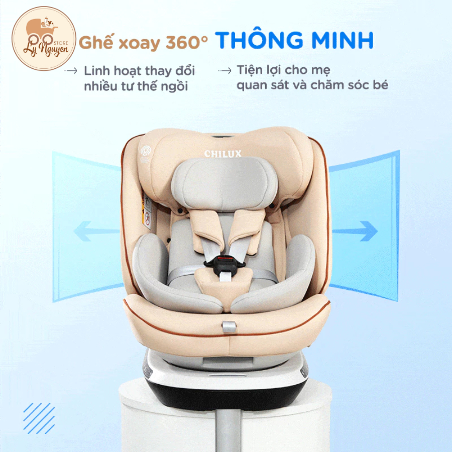 [Ly Nguyễn Store] Ghế ngồi ô tô cho bé CHILUX X86 từ sơ sinh đến 12 tuổi