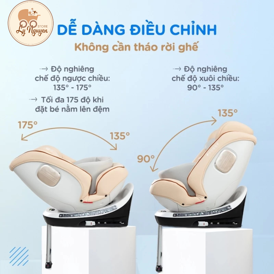 [Ly Nguyễn Store] Ghế ngồi ô tô cho bé CHILUX X86 từ sơ sinh đến 12 tuổi
