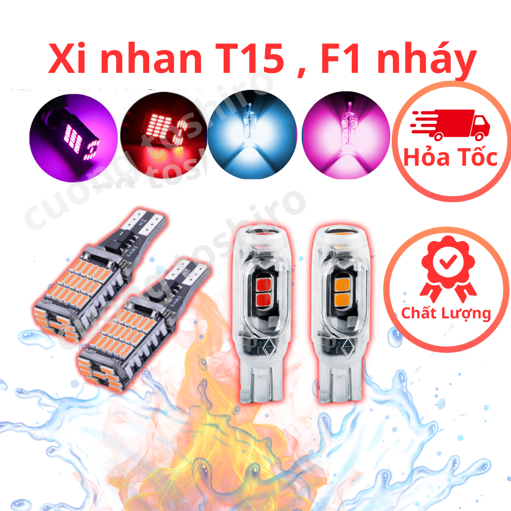 Đèn xi nhan led T15, F1 bóng hậu audi, còi nhại, công tắc, cục chớp cho xe máy đủ màu wave, exciter, sirius, lead vision