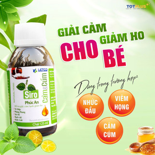 Siro Cảm Cúm Phúc An 125ml – Hỗ Trợ Giảm Ho, Cảm Lạnh Cho Trẻ Em