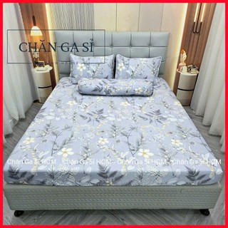 ☘️ĐỦ MẪU☘️ Bộ 4 Món Ga Gối Lyocell Microfiber Nằm Thoáng Mát, Vỏ Gối Ôm Khóa Kéo _ Chăn Ga Sỉ HCM