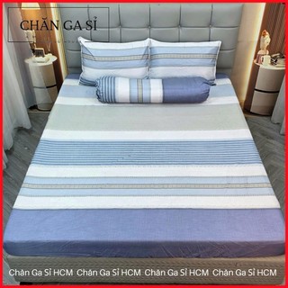 ☘️ĐỦ MẪU☘️ Bộ 4 Món Ga Gối Lyocell Microfiber Nằm Thoáng Mát, Vỏ Gối Ôm Khóa Kéo _ Chăn Ga Sỉ HCM