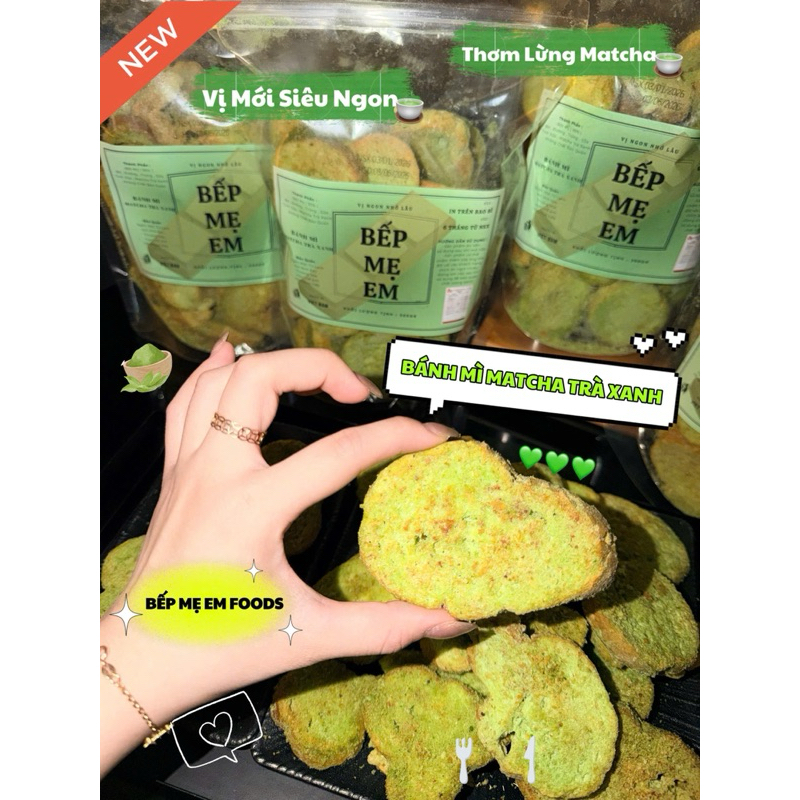 Bánh Mì Matcha Bếp Mẹ Em - Trà Xanh Thơm Lừng Ngọt Thơm Thanh Mát Đậm Đà - Hậu Vị Umami Ngọt Sâu