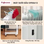 Máy sưởi dầu 13 thanh không khô da FUJIHOME OH8613, máy sưởi làm ấm phòng ngủ an toàn 25–30m² — ảnh 6
