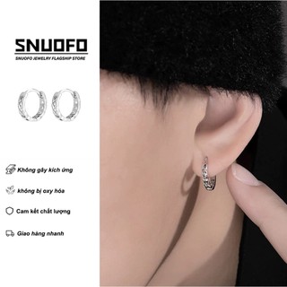 SNUOFO - Hoa tai thép titan cho nam hợp thời trang sành điệu phong cách riêng hip hop cá tính hoa tai đơn cho nam