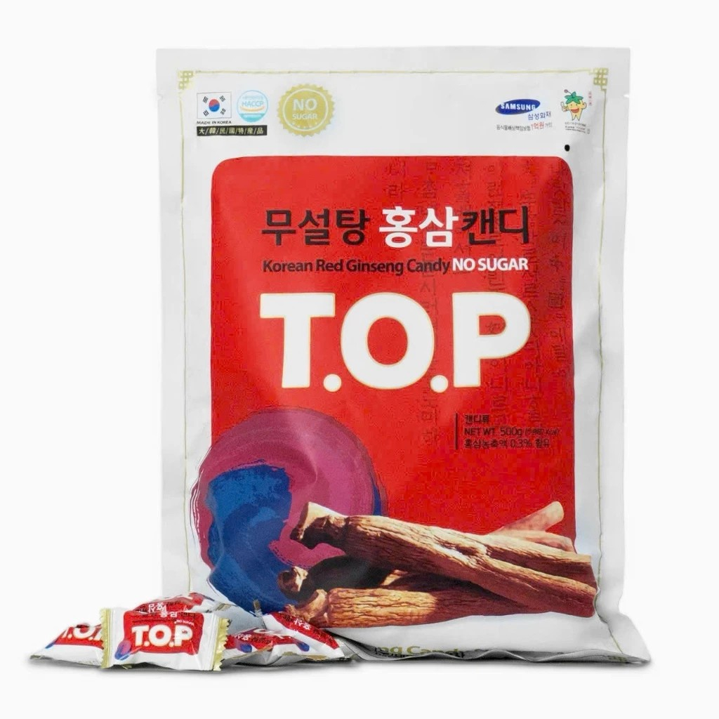 Kẹo Sâm Không Đường T.O.P Deasan 500gr/bịch