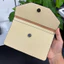 Ví Đựng Giấy Tờ Đăng Kiểm Xe Ô Tô Da Bò EPSOM - Mẫu 02 Màu Beige - VDK-DB02-BG