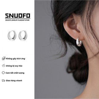 SNUOFO- Khuyên Tai Titan Đôi Nam Nữ Vòng Tròn Tinh Giản Chăm Sóc Lỗ Tai Cao Cấp Phong Cách Hàn Quốc