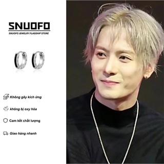 SNUOFO-Khuyên Tai Số La Mã Màu Đen Phong Cách Âu Mỹ Đường Phố Unisex Thời Trang Tặng Nam Quà Sinh Nhật