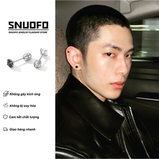 SNUOFO - Khuyên tai Titan Y Tế đá Zirconia - Chăm sóc lỗ tai, thiết kế độc quyền sang trọng, dành cho cả nam và nữ
