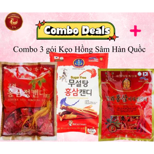 Combo tiết kiệm 3 gói Kẹo Hồng Sâm Hàn Quốc
