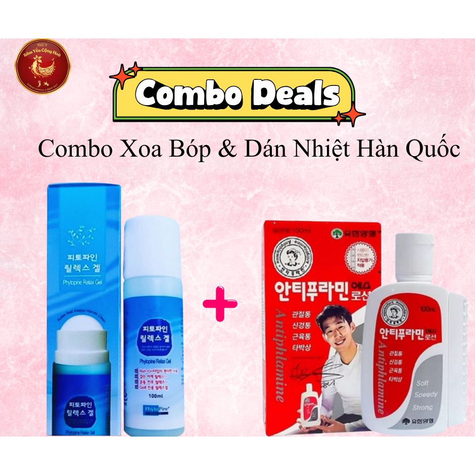 Combo Dầu Nóng và Miếng Dán giảm đau Hàn Quốc