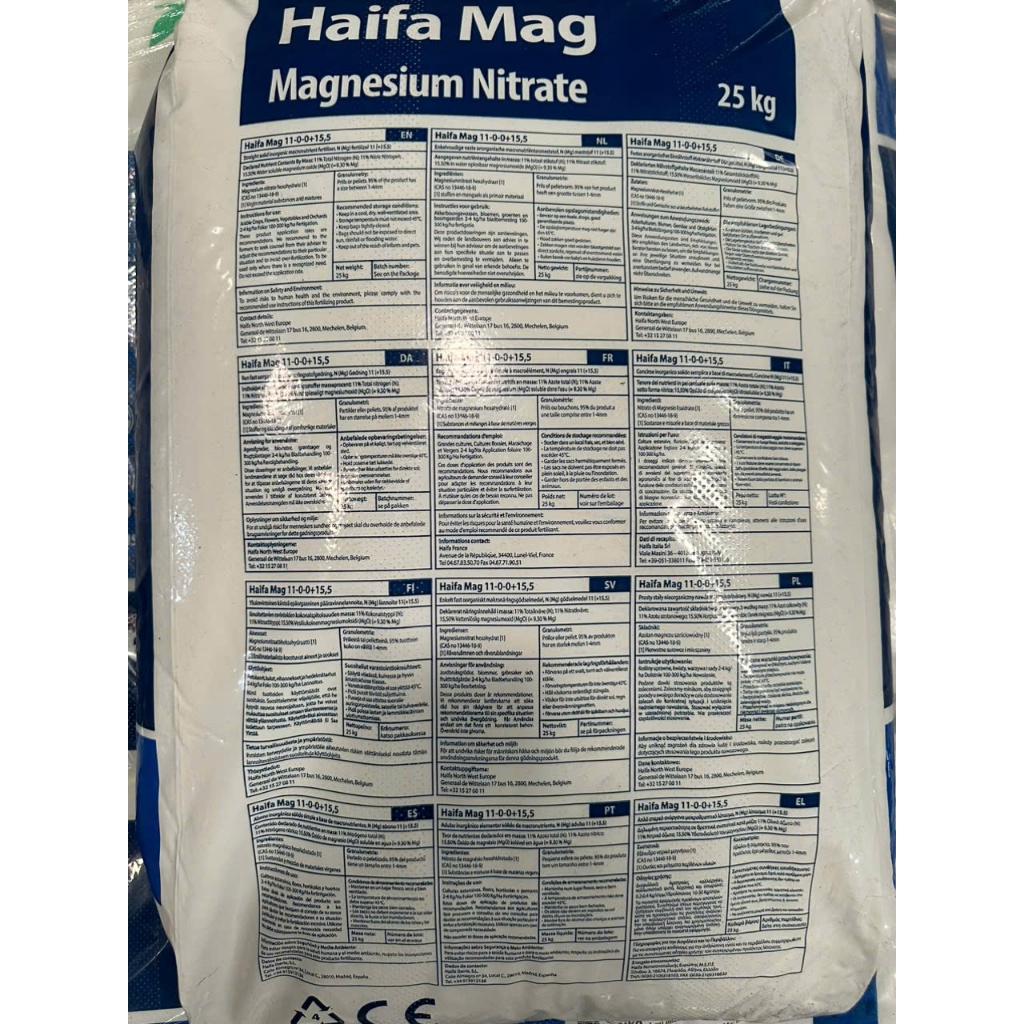Phân bón Haifa Magie Nitrat (MgNo3) Lá Xanh Tốt, Dày lá, đâm chồi ra rễ cực mạnh, chống hiện tượng xoắn rụng lá