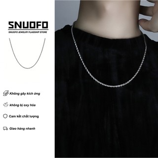 SNUOFO - Dây chuyền nam kiểu dáng tối giản Mỹ chất liệu thép titan đa năng dành cho nam giới