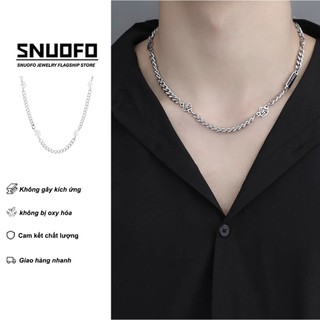 SNUOFO - Dây chuyền biểu tượng luân hồi thiết kế độc đáo dây đeo xương đòn bằng thép titan