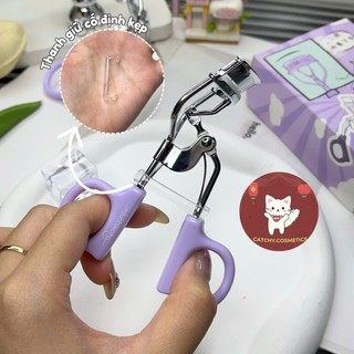 [GUOXIAONIU] Kẹp Mi Sắt Guoxiaoniu Góc Rộng Vỏ Tím Kèm Miếng Silicone Thay Thế