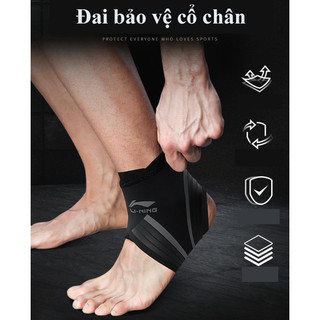 Băng Cổ Chân Li-ning  Chính hãng chơi thể thao Chống Lật, Phòng Tránh Chấn Thương (1 cái)