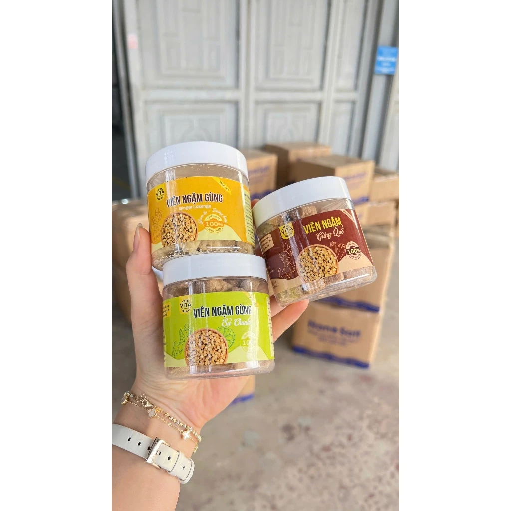 Combo 3 Viên Ngậm Gừng Mix Vị Giảm Ho, Thơm Ngon, Viên Gừng Kỳ Sơn